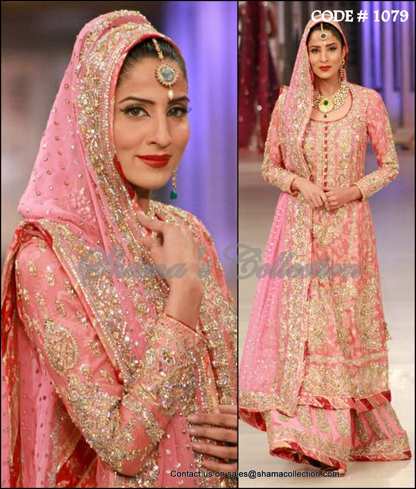 Pink Indian Bridesmaid Wedding Anarkali In Georgette SRSA329503 –  ShreeFashionWear
